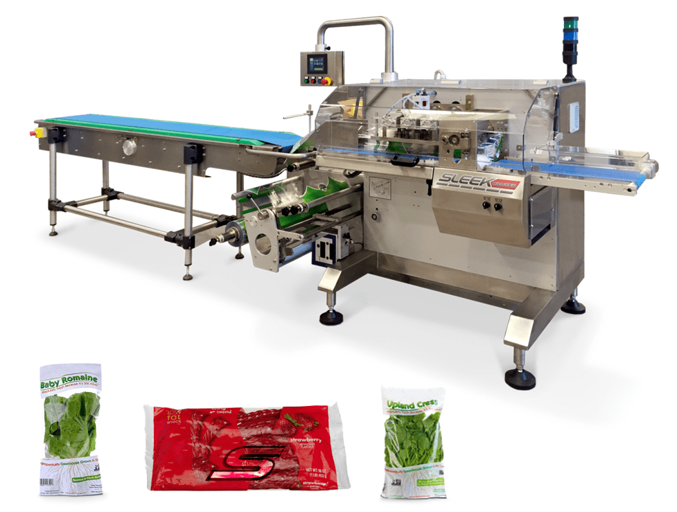 PrimoCombi and VerTek vertical form fill and seal machine packaging frozen corn into pouches