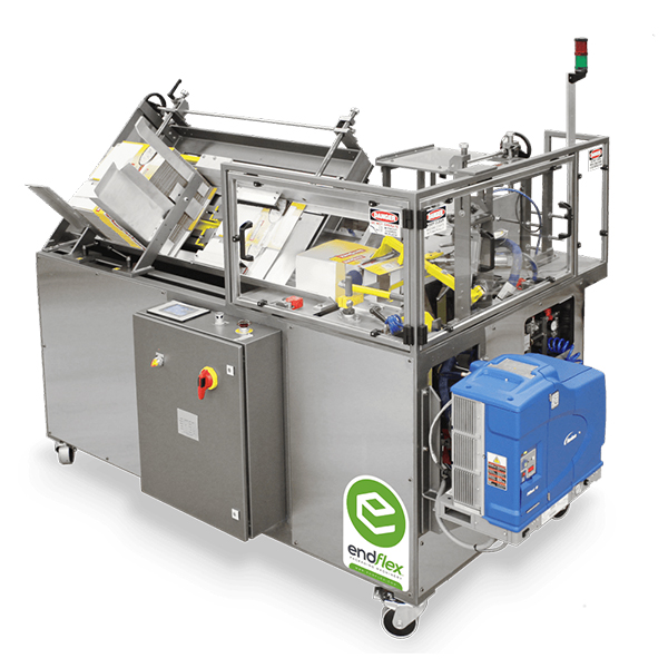 Automatic case erecting and glue packaging machine