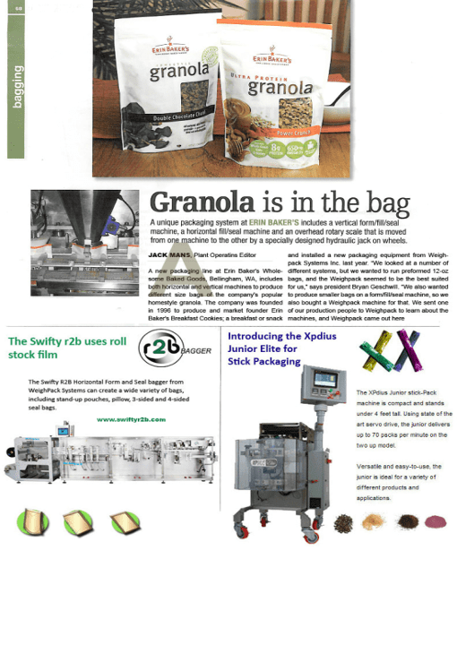 Erin Bakers Granola Packaging article