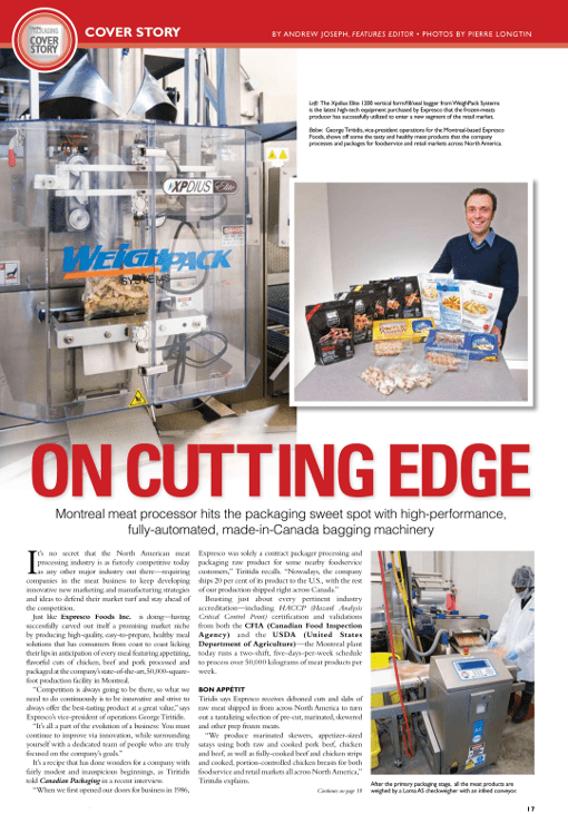 Expresco meat canadian packaging article