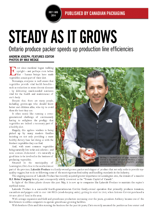 Lakeside produce magazine cover