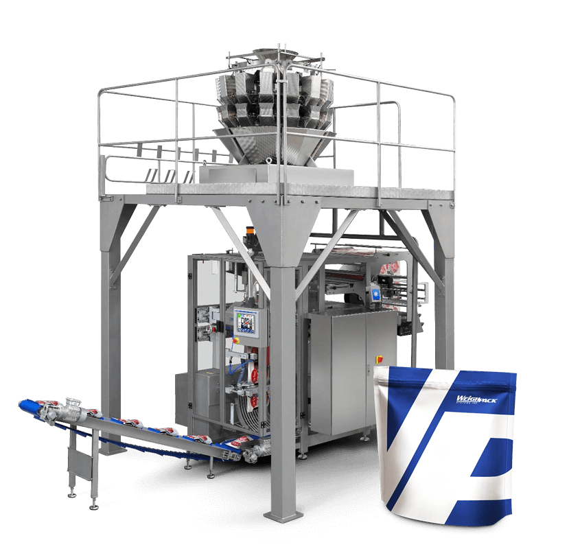 Vertical form fill and seal machine for doypack bags