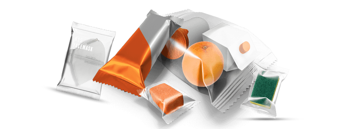 A variety of flow wrapped product