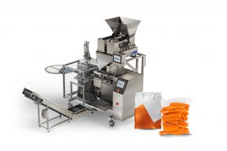 Bingo Bagger with sample end product carrots packaging machine