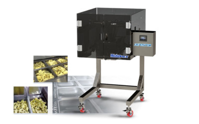 Depositor deposting machine with example end products for packaging machines