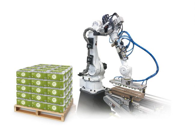 robotic palletizer for drink cases