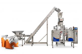 conveyor leading to bag packaging machine