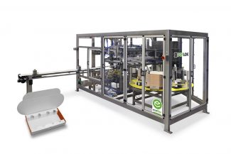 Tuck and fold carton tray forming packaging machine