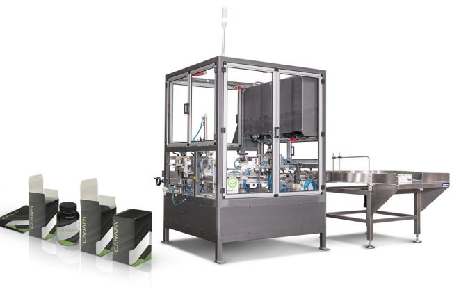 Cartoning cannabis product with automated packaging machinery