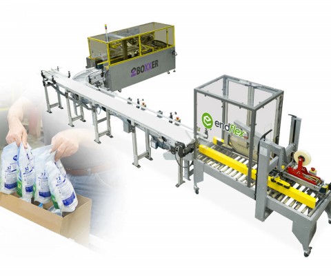 semi-automatic case packing mchine
