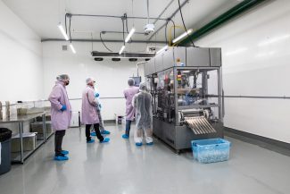 JuanaRoll pre roll filling machine at 314 cannabis facility