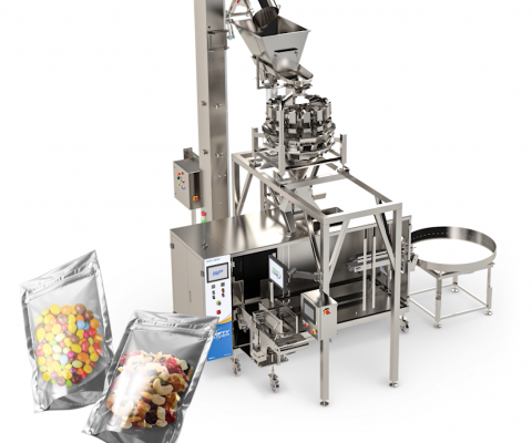 Pre made pouch filling machine with example product