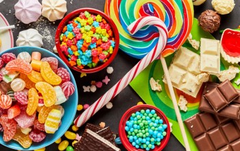 Confectionery candies and sweets product for packaging