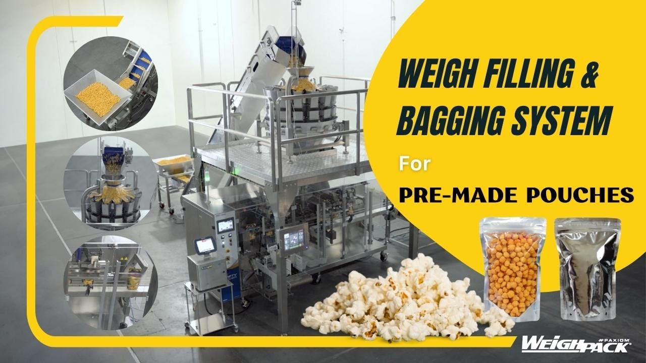 Popcorn Packing Process Popcorn Packaging Machines - Turnkey Weighing & Pouch Filling System