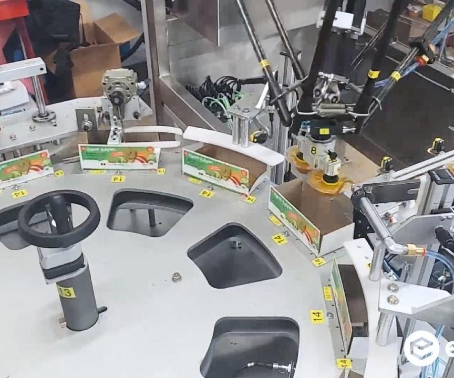 PKR Delta Robot To Pick and Place 2 Top Sealed Cups into a Carton