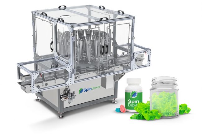 SpinDexer cannabis container filling machine