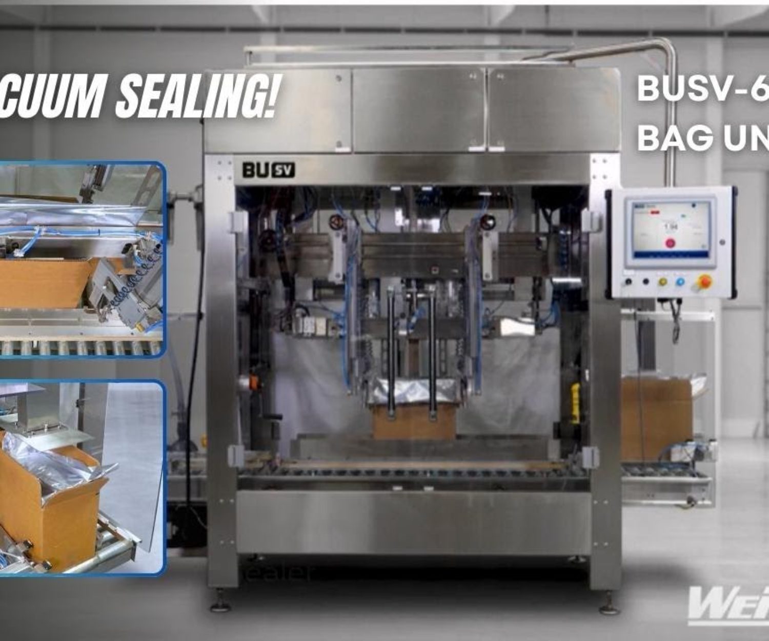 BUSV 600 Automatic Bag Uncuffer with Vacuum Sealer for Long Shelf-Life