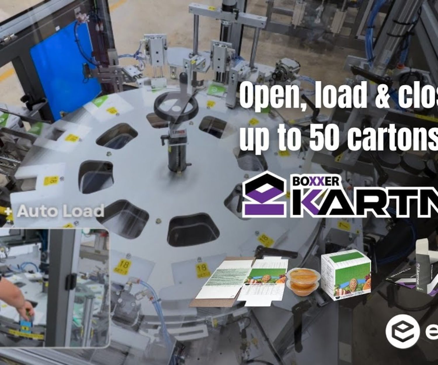 Kartnr V Vertical Cartoner to Open Load & Close up to 50 Cartons per minute