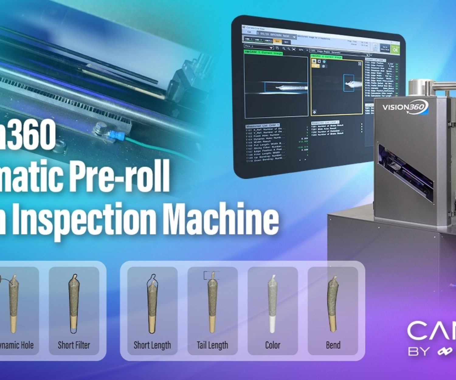Vision360 Compact Pre-Roll Automatic Vision Inspection Machine